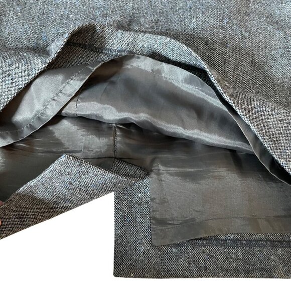 Vintage J. Crew Wool Blend Tweed Pencil Skirt Women’s Size 10 Black/White/Blue - Picture 6 of 10